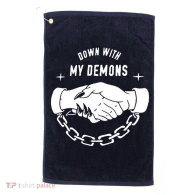 Down With My Demons Golf Towel