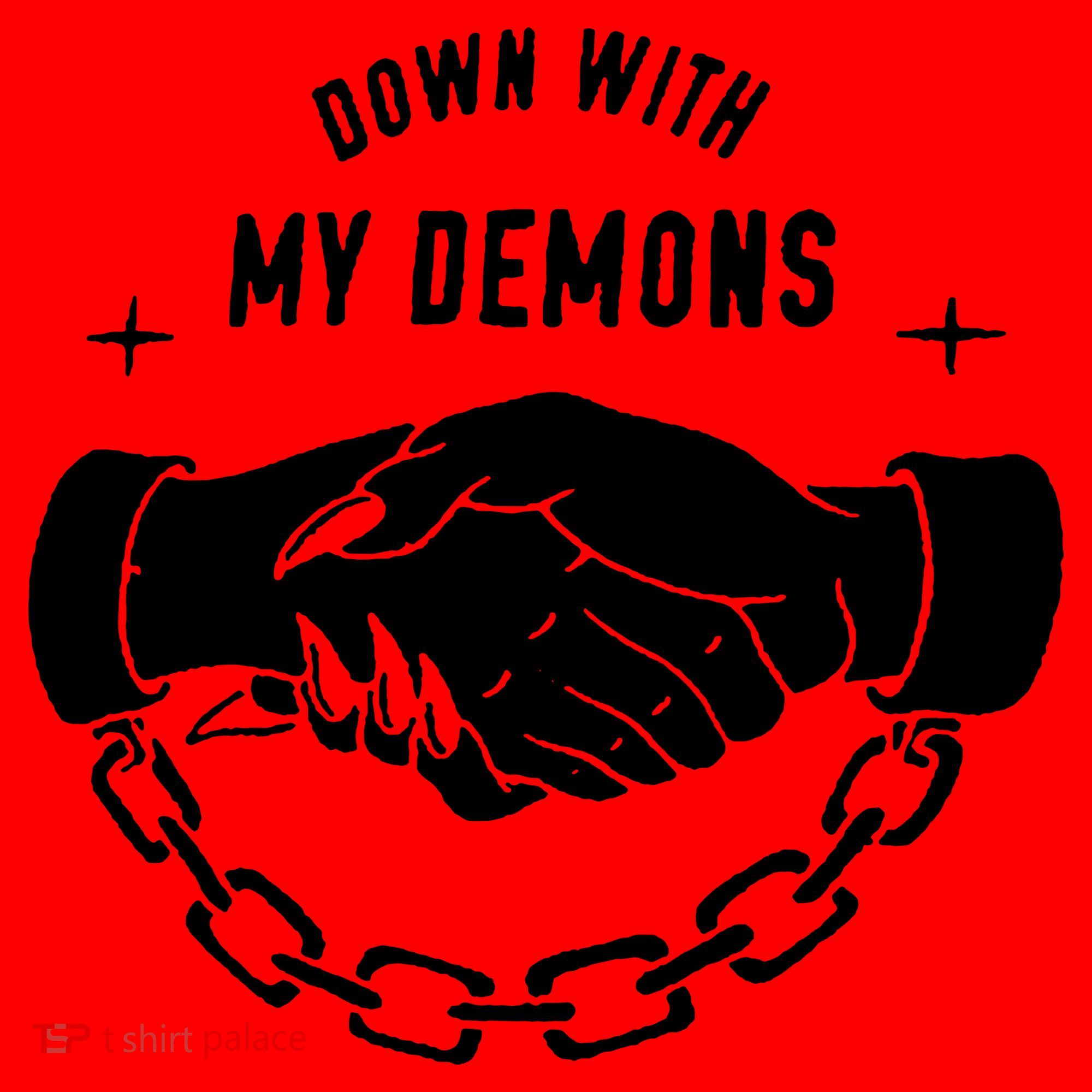 Down With My Demons Santa Hat