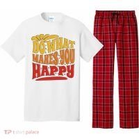 Do What Makes You Happy Positive Quote Pajama Set thumb 0