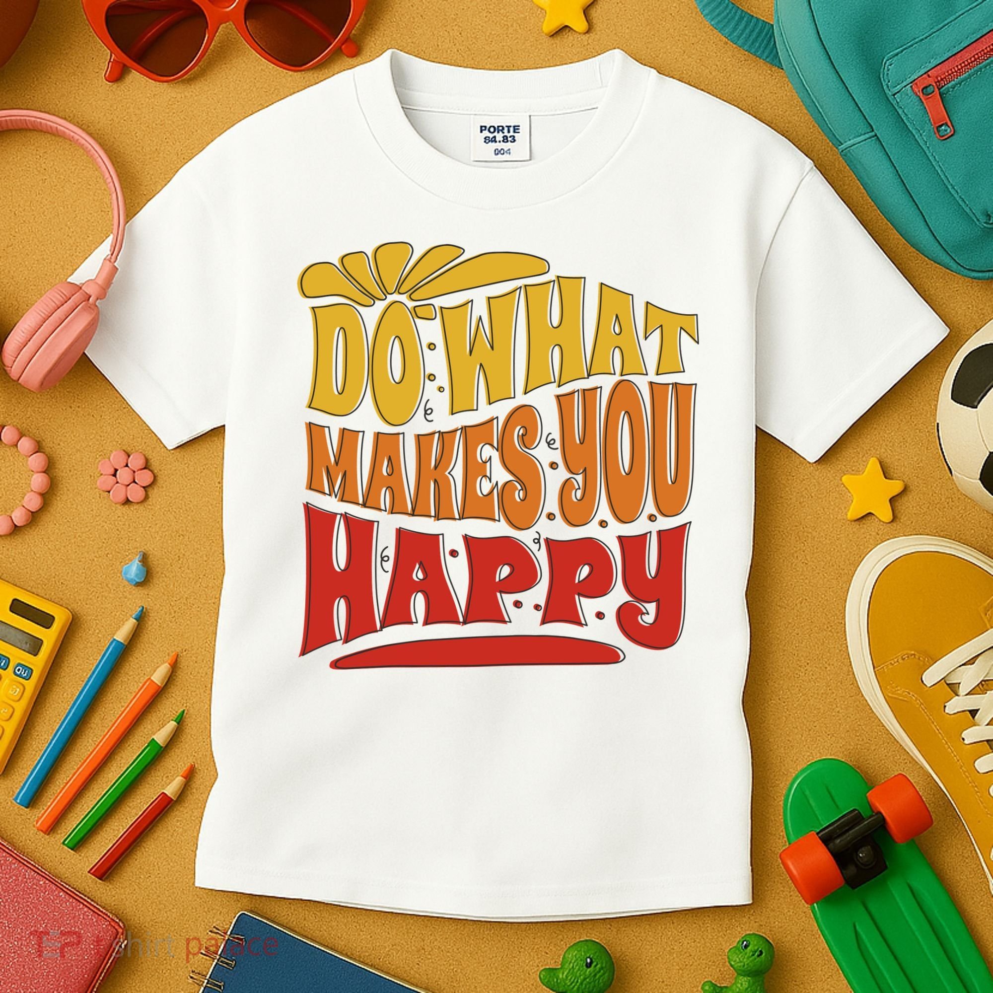 Do What Makes You Happy Positive Quote Kids T-Shirt