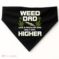 Dad Weed Marijuana Funny 420 Cannabis Gift Fathers Day USA-Made Doggie Bandana thumb 0