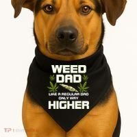 Dad Weed Marijuana Funny 420 Cannabis Gift Fathers Day USA-Made Doggie Bandana thumb 1