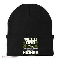 Dad Weed Marijuana Funny 420 Cannabis Gift Fathers Day Beanie thumb 0