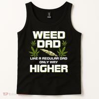 Dad Weed Marijuana Funny 420 Cannabis Gift Fathers Day Tank Top thumb 2