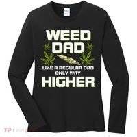 Dad Weed Marijuana Funny 420 Cannabis Gift Fathers Day Women's Long Sleeve Shirt thumb 0