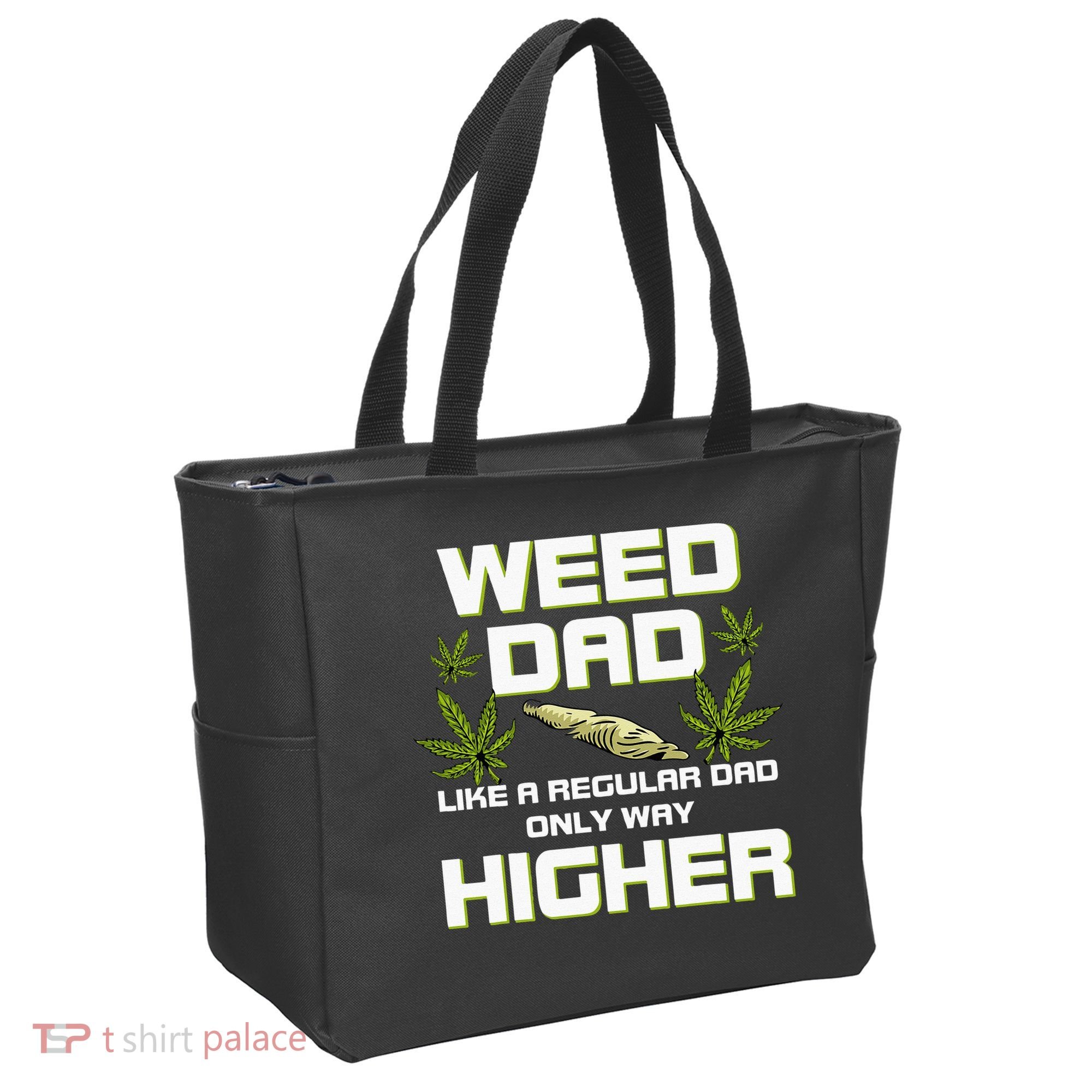 Dad Weed Marijuana Funny 420 Cannabis Gift Fathers Day Tote Bag
