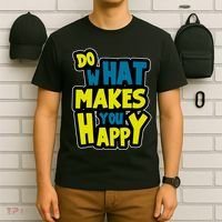 Do What Makes You Happy Postive Quote T-Shirt thumb 6
