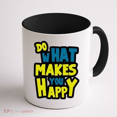 Do What Makes You Happy Postive Quote Coffee Mug back