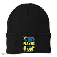 Do What Makes You Happy Postive Quote Beanie thumb 0