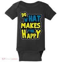 Do What Makes You Happy Postive Quote Baby Bodysuit thumb 0