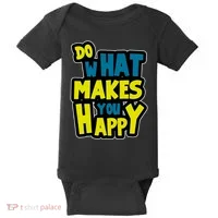 Do What Makes You Happy Postive Quote Baby Bodysuit thumb 0