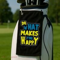 Do What Makes You Happy Postive Quote Golf Towel thumb 2