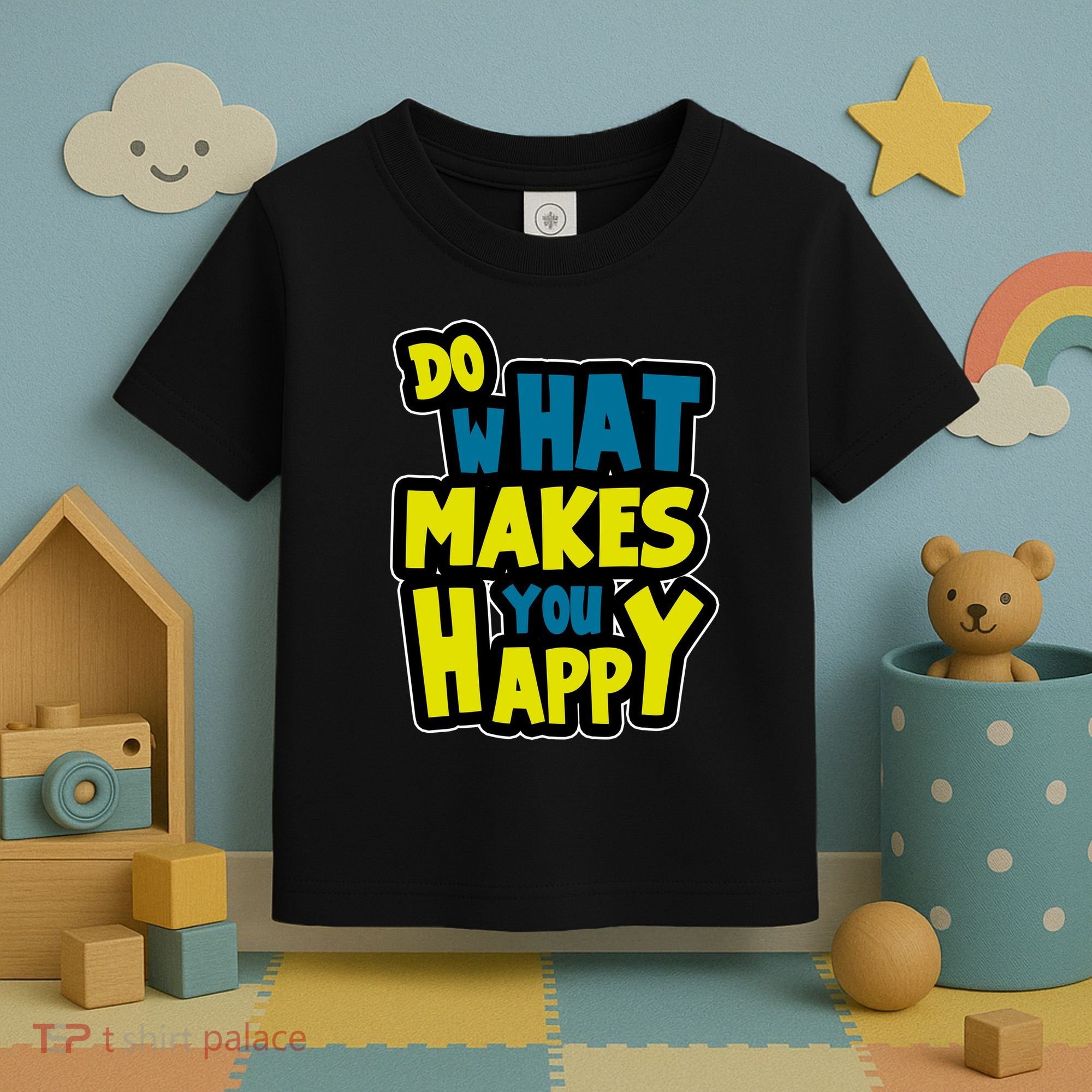 Do What Makes You Happy Postive Quote Toddler T-Shirt