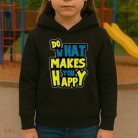 Do What Makes You Happy Postive Quote Kids Hoodie thumb 3