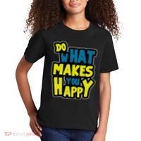 Do What Makes You Happy Postive Quote Kids T-Shirt thumb 2