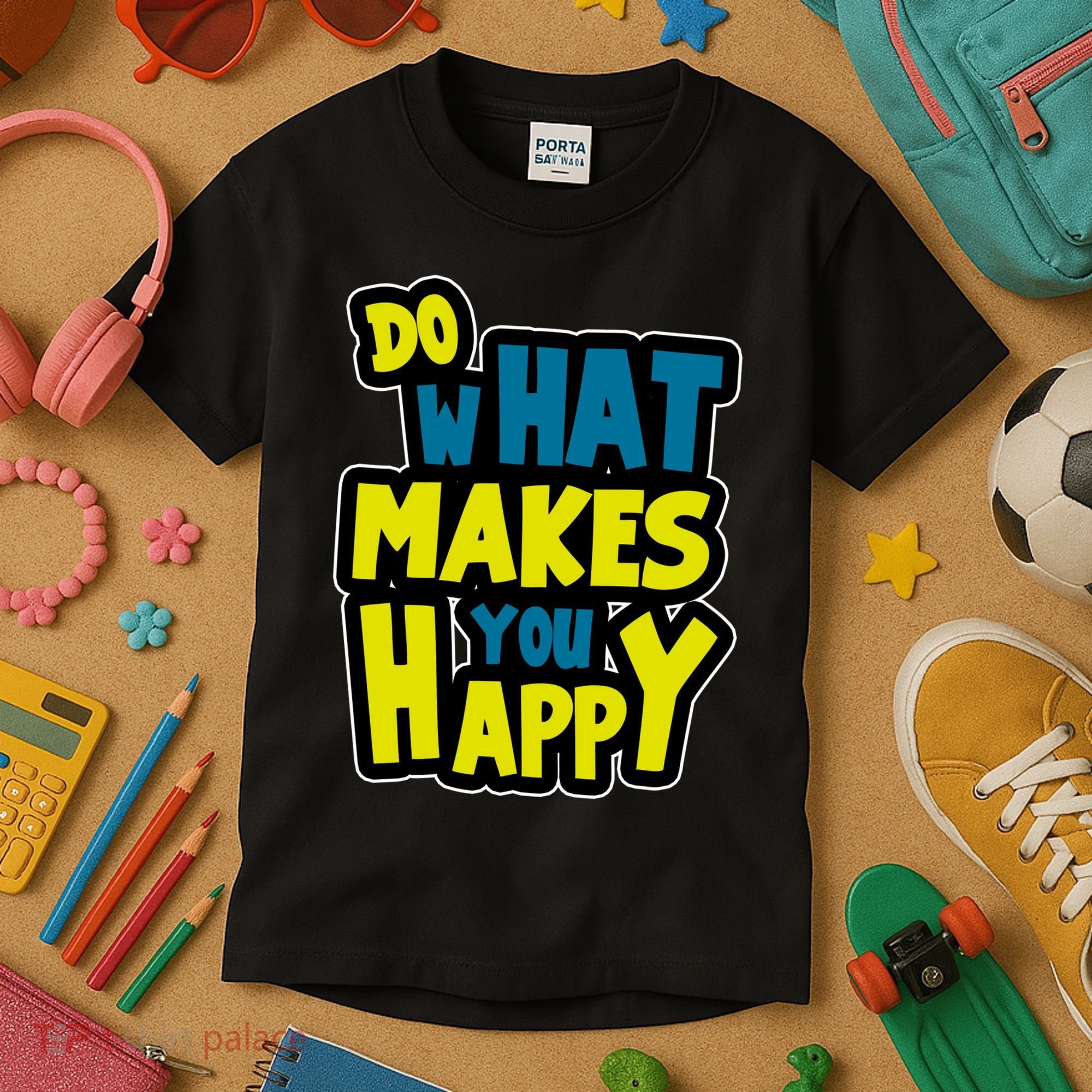 Do What Makes You Happy Postive Quote Kids T-Shirt