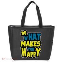 Do What Makes You Happy Postive Quote Tote Bag thumb 0