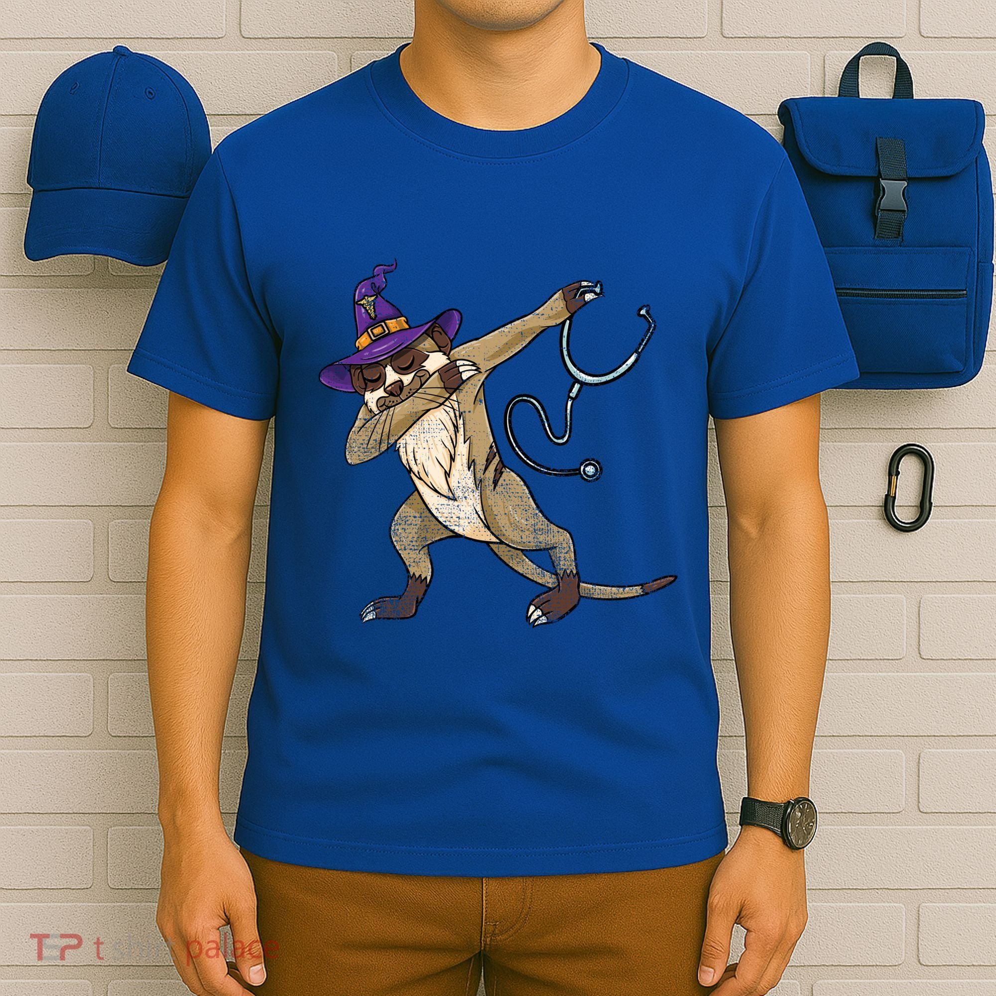 Dabbing Witch Meerkat Nurse Vintage Gift T-Shirt