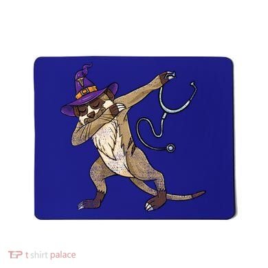 Dabbing Witch Meerkat Nurse Vintage Gift Mousepad