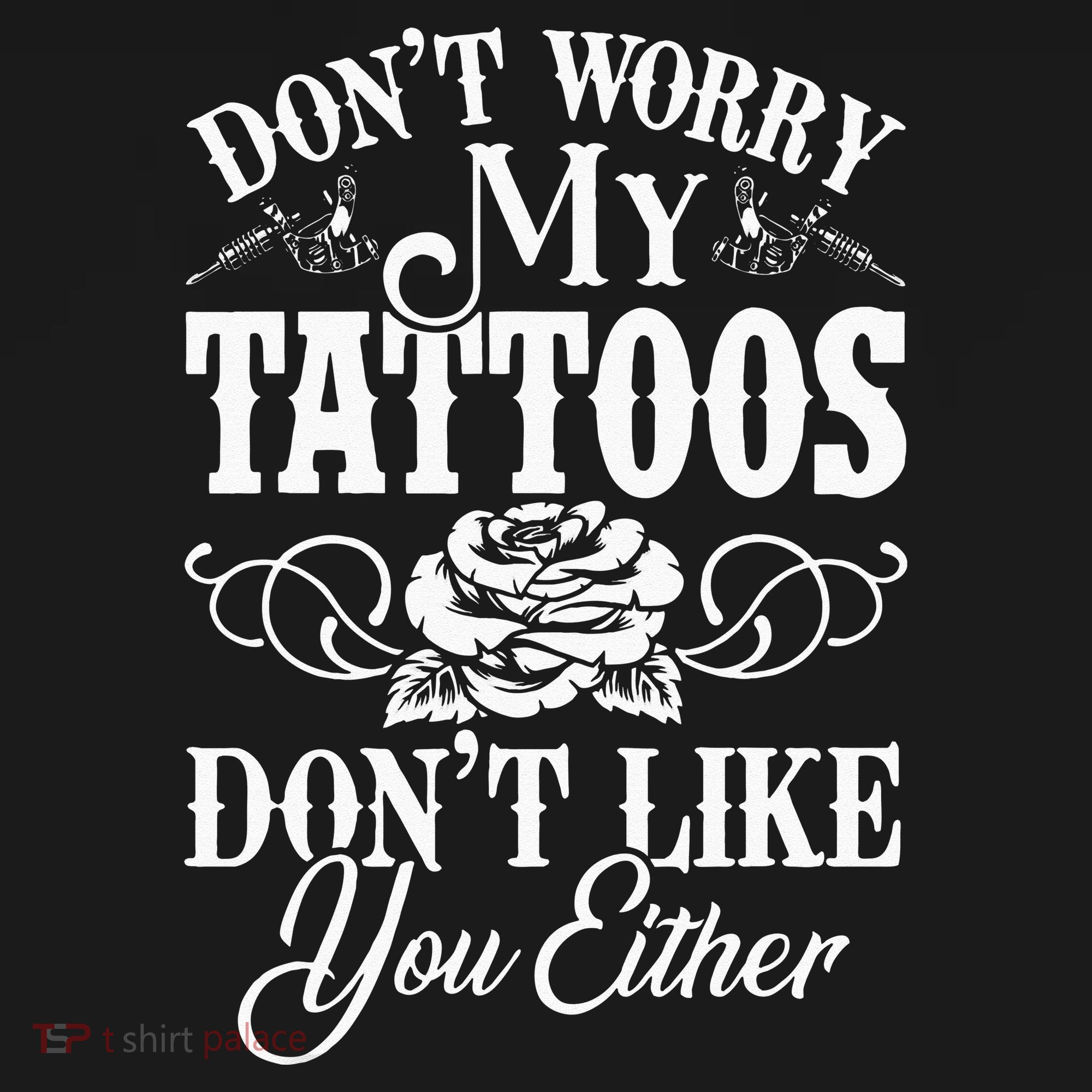 Dont Worry My Tattoos Dont Like You Either Funny Tattoo Pom Pom 12in Knit Beanie