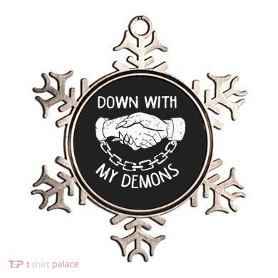 Down With My Demons Deal Handshake Aesthetic Humour Goth Ornament
