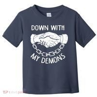 Down With My Demons Deal Handshake Aesthetic Humour Goth Toddler T-Shirt thumb 0