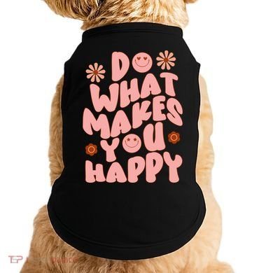Do What Makes You Happy Hippie Retro Smile Doggie Tank