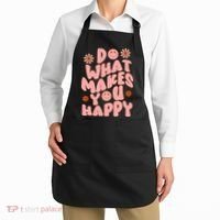 Do What Makes You Happy Hippie Retro Smile Apron thumb 2