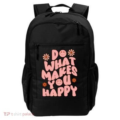 Do What Makes You Happy Hippie Retro Smile Backpack