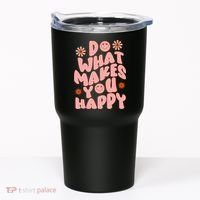 Do What Makes You Happy Hippie Retro Smile Tumbler thumb 0