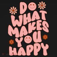 Do What Makes You Happy Hippie Retro Smile Ornament thumb 1