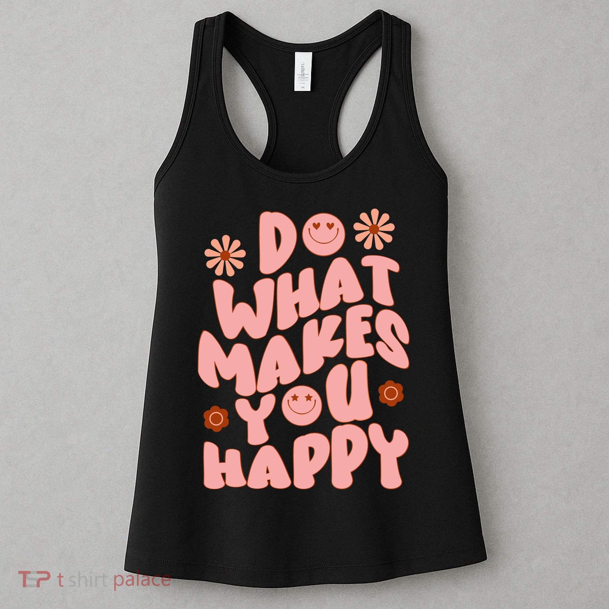 Do What Makes You Happy Hippie Retro Smile Women's Tank Top