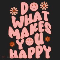 Do What Makes You Happy Hippie Retro Smile Hat thumb 2