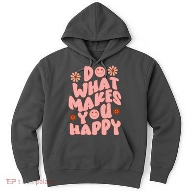 Do What Makes You Happy Hippie Retro Smile Hoodie