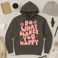 Do What Makes You Happy Hippie Retro Smile Hoodie thumb 3