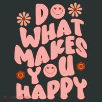 Do What Makes You Happy Hippie Retro Smile Sweatshirt thumb 2