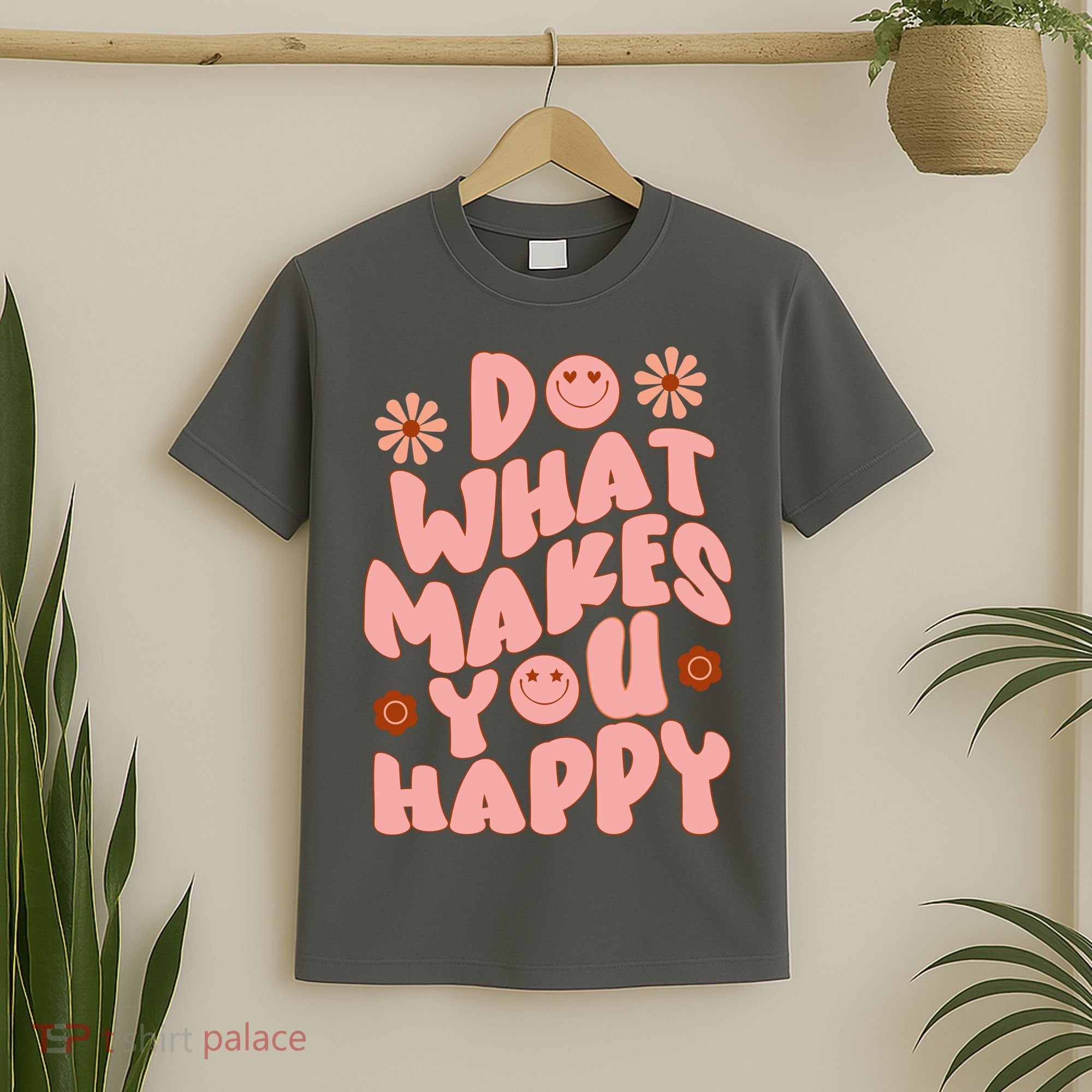 Do What Makes You Happy Hippie Retro Smile T-Shirt
