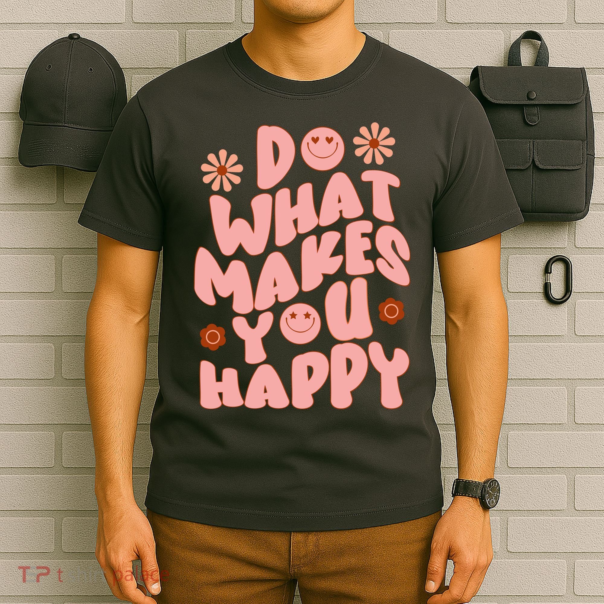 Do What Makes You Happy Hippie Retro Smile T-Shirt
