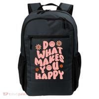 Do What Makes You Happy Hippie Retro Smile Backpack thumb 0