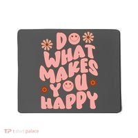 Do What Makes You Happy Hippie Retro Smile Mousepad thumb 0