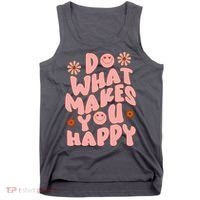Do What Makes You Happy Hippie Retro Smile Tank Top thumb 0