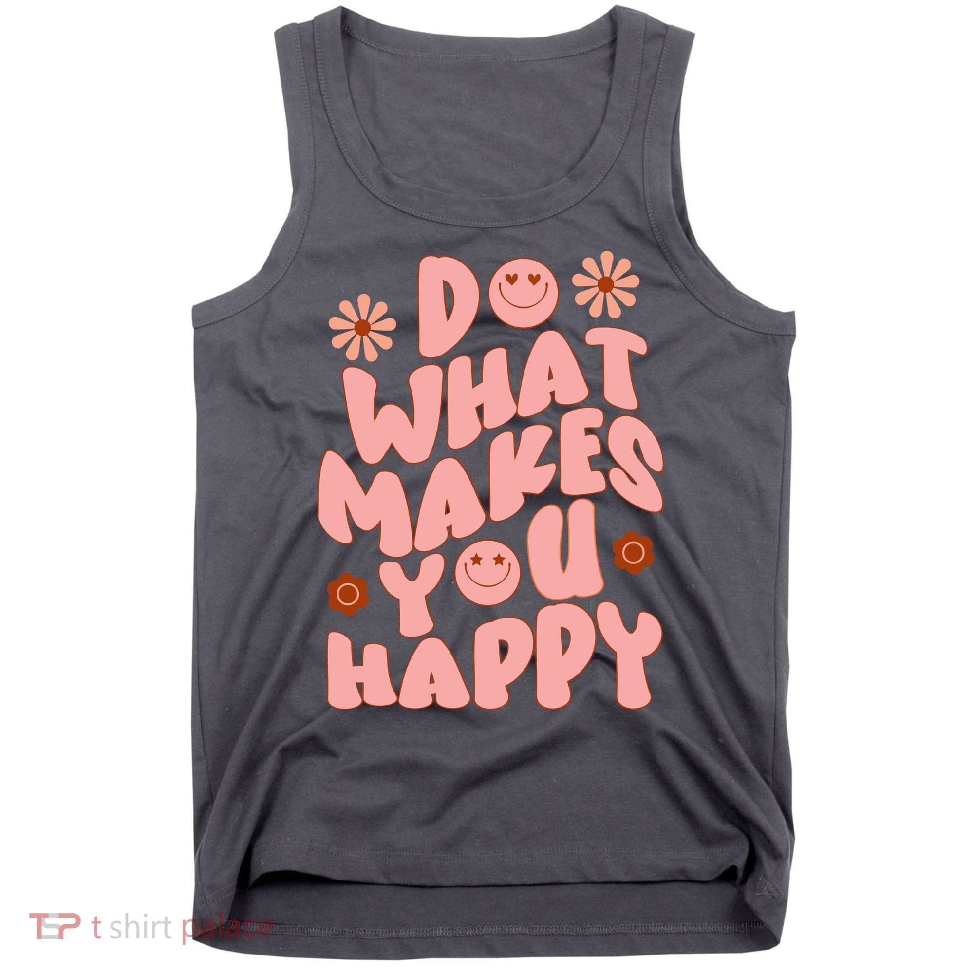 Do What Makes You Happy Hippie Retro Smile Tank Top