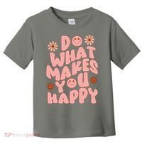 Do What Makes You Happy Hippie Retro Smile Toddler T-Shirt thumb 0