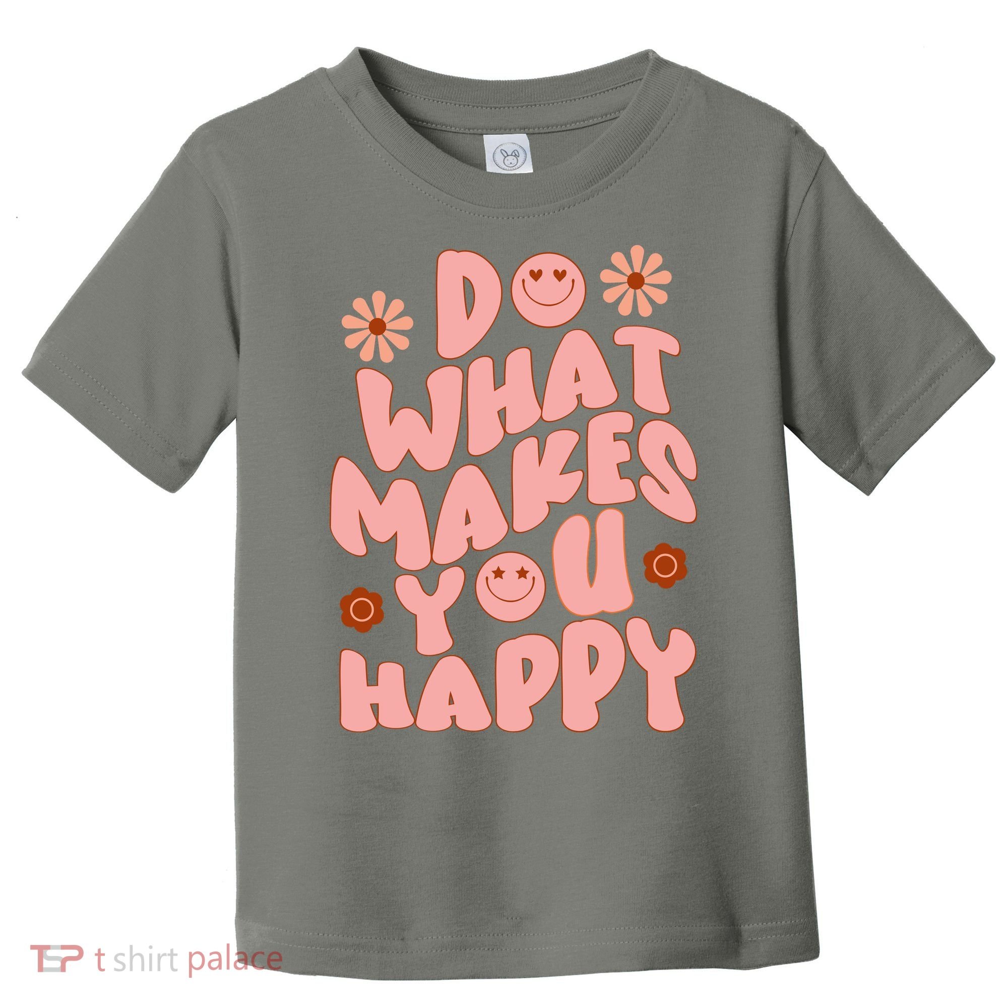 Do What Makes You Happy Hippie Retro Smile Toddler T-Shirt