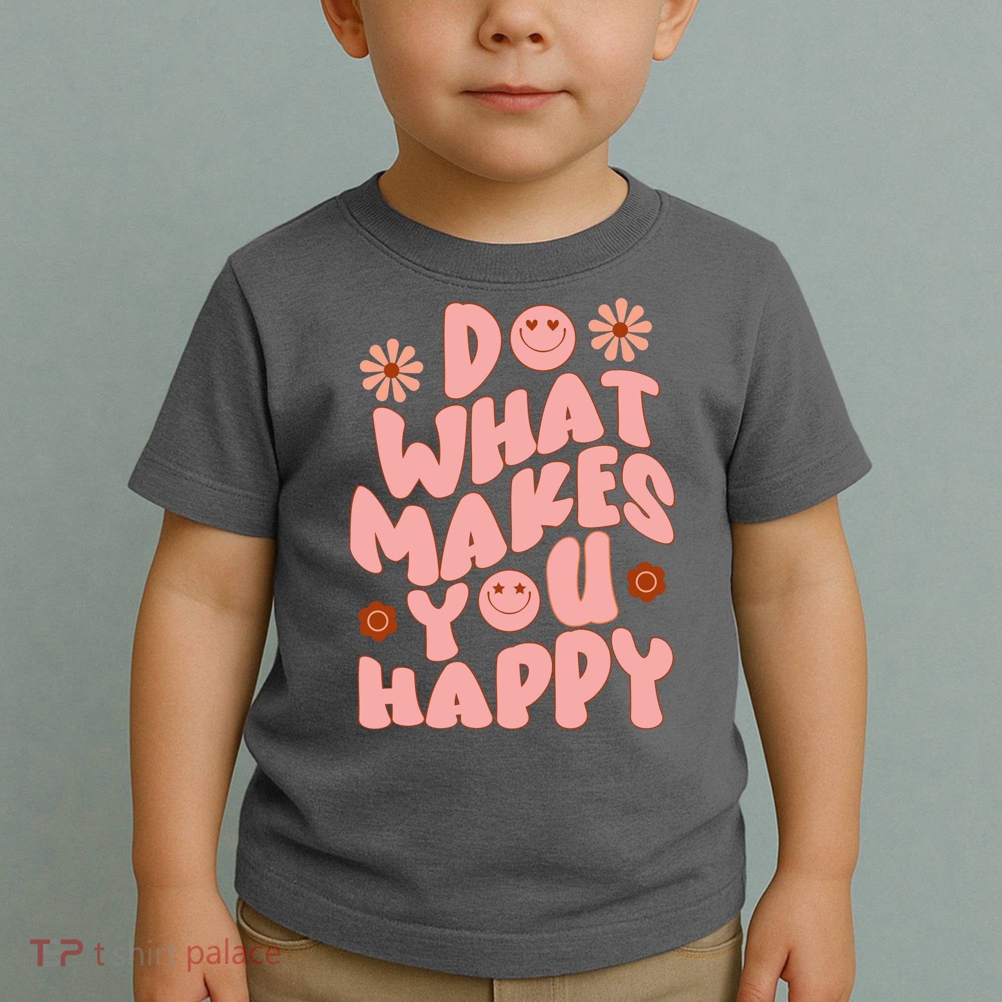 Do What Makes You Happy Hippie Retro Smile Toddler T-Shirt