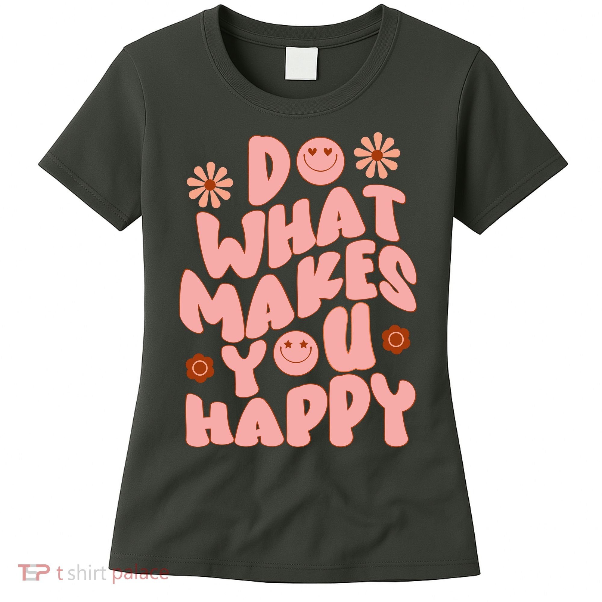 Do What Makes You Happy Hippie Retro Smile Women's T-Shirt