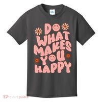 Do What Makes You Happy Hippie Retro Smile Kids T-Shirt thumb 0