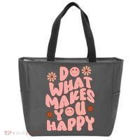 Do What Makes You Happy Hippie Retro Smile Tote Bag thumb 0