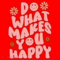 Do What Makes You Happy Hippie Retro Smile Santa Hat thumb 1