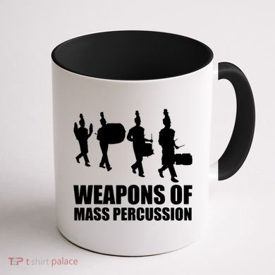 Drumline Weapons Of Mass Percussion Funny Drum Line Band Coffee Mug back